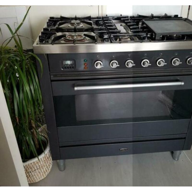 Boretti gasfornuis met heteleluch oven en visbrander