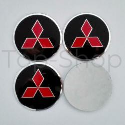 Mitsubishi 65mm Naafstickers Voor Naafdoppen Of Naafkappen