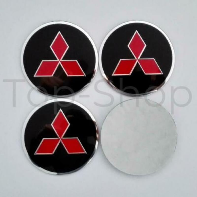 Mitsubishi 65mm Naafstickers Voor Naafdoppen Of Naafkappen