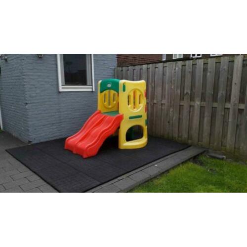 Nieuwe rubber speel tegels tuin terras balkon 50x50x2,5 cm
