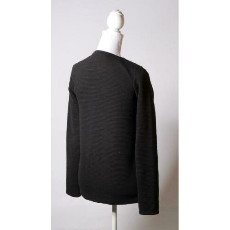 SCOTCH & SODA gitzwart geribbeld vestje maat S ZGAN