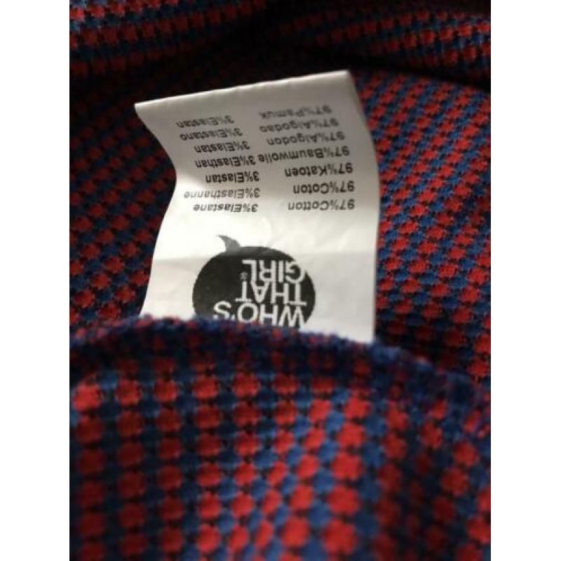 Jurkje rood en blauw korte mouwtjes