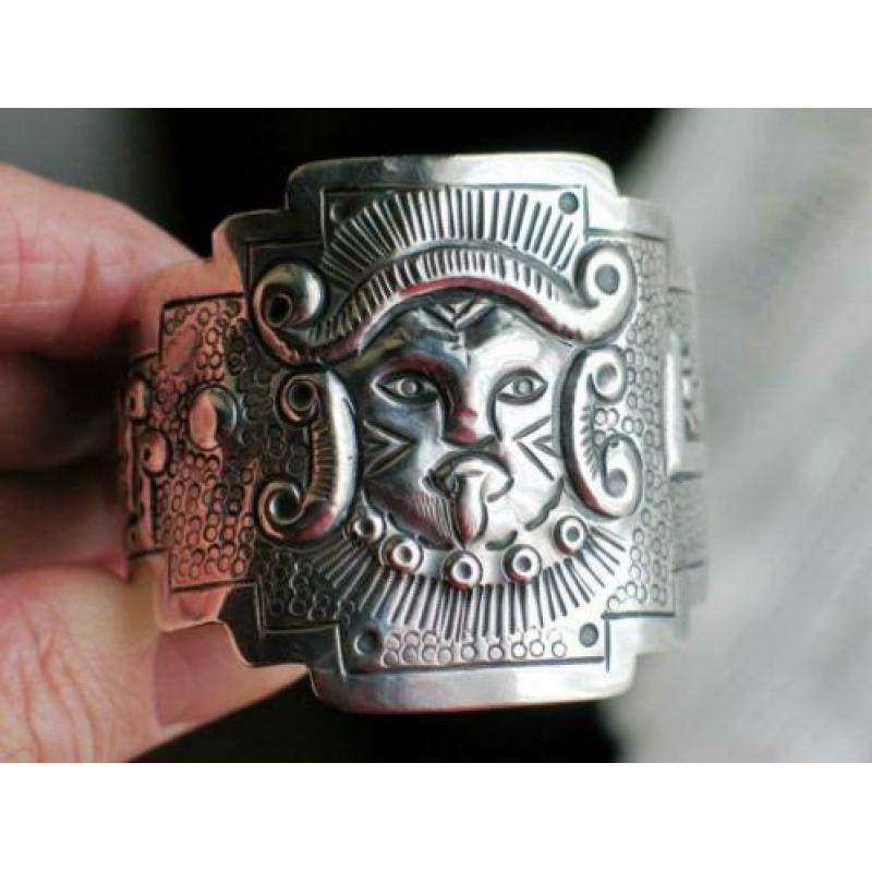Maciel Taxco Mexico zilveren armband Aztec 925 dame/ heer