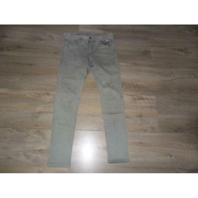 Anna Scott Denim Groen/Grijze Spijkerbroek/Jeans Maat 40