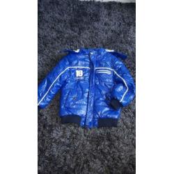 Winterjas maat 110/116. Kobalt blauw