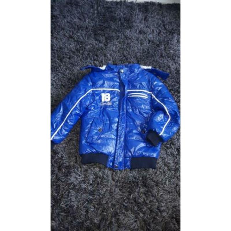 Winterjas maat 110/116. Kobalt blauw