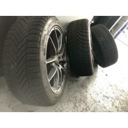 Originele Oz Racing Leggera Velgen Michelin Alp6 Nieuwstaat!