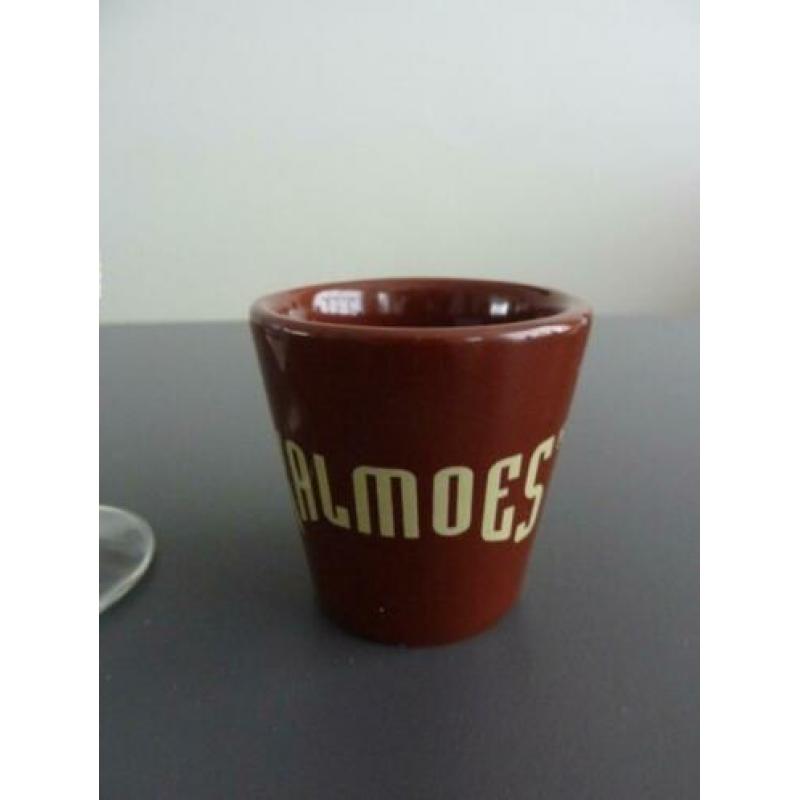 borrelglazen Kalmoes Brons Sonnema + namen jenever glas