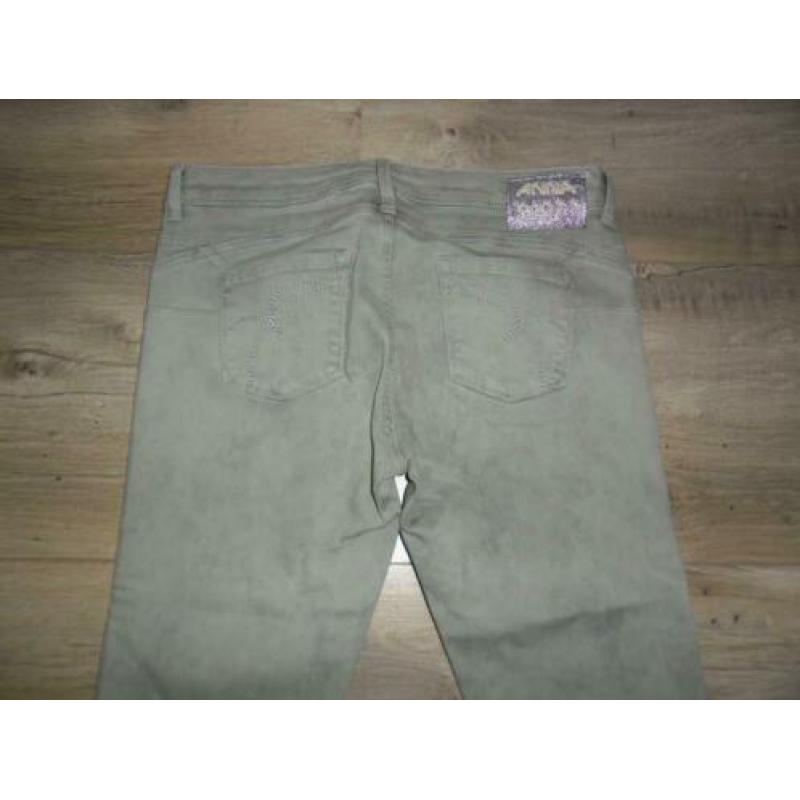 Anna Scott Denim Groen/Grijze Spijkerbroek/Jeans Maat 40