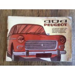 Peugeot 404 instuctie / onderhoudsboekje