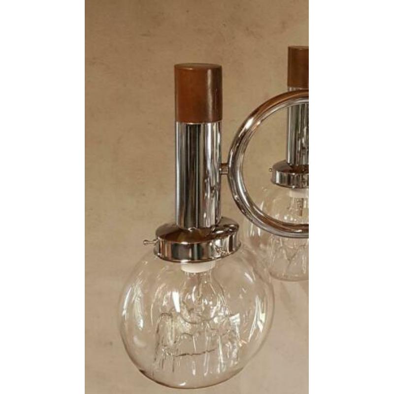 Hanglamp vintage Mazzega Murano Italiaans design. Jaren 70.