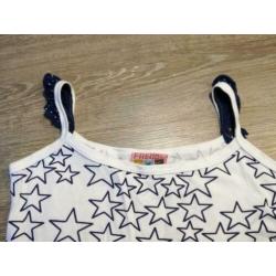 Blauw wit sterren topje mt 128