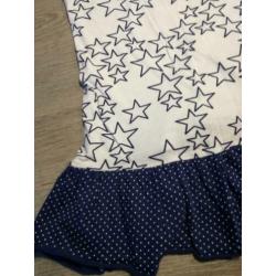 Blauw wit sterren topje mt 128