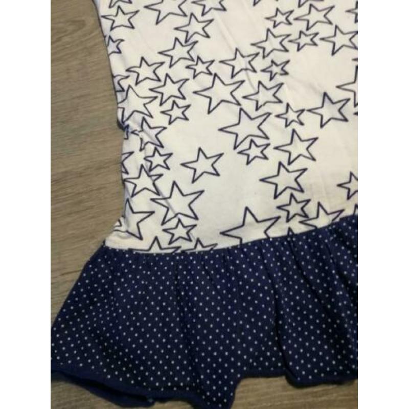 Blauw wit sterren topje mt 128
