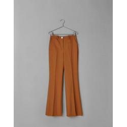 Bershka flared broek okergeel camel maat 38