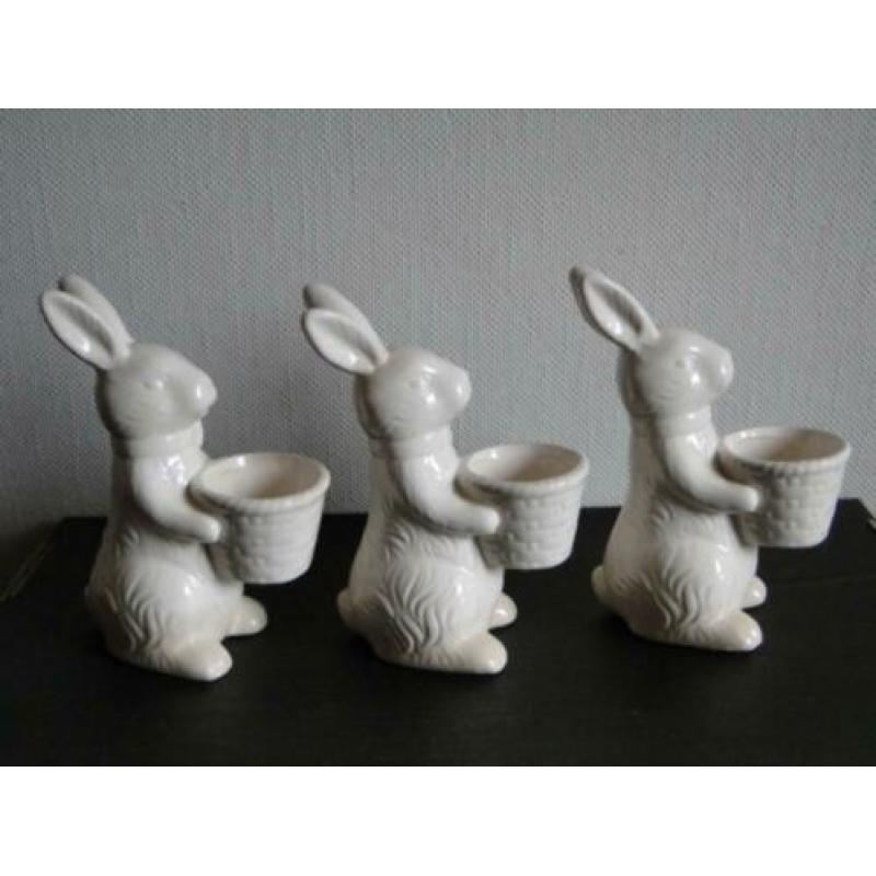 3 Eierdoppen Haas / Hazen / Paashaas , prijs p/stuk