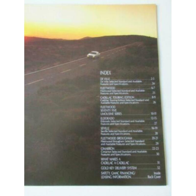 1986 Cadillac Brochure USA