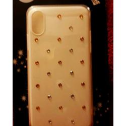 Nieuw Iphone X swarovski strass steentjes wit cover hoesjes