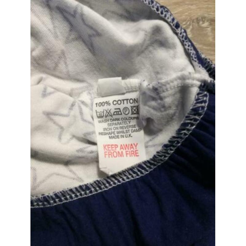 Blauw wit sterren topje mt 128
