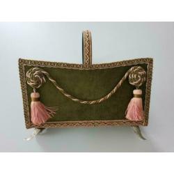 Vintage antieke lectuur lectuurbak en paraplu bak met velour