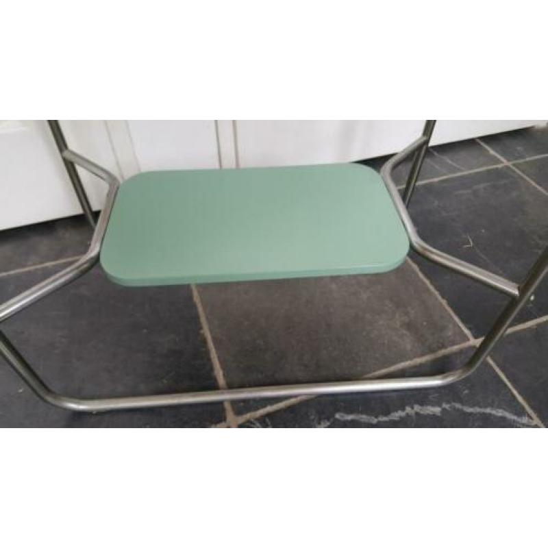 Leuk vintage bauhaus stijl retro Bijzettafeltje/plantentafel
