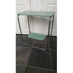 Leuk vintage bauhaus stijl retro Bijzettafeltje/plantentafel