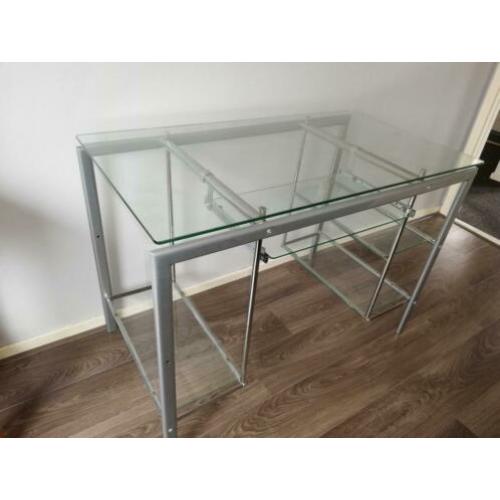 glazen computer bureau desk
