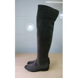 EDC suede grijze overkenne laarzen knielaarzen mt 37 ZGAN