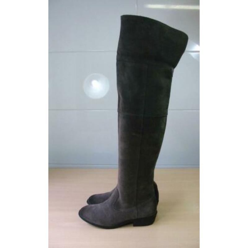 EDC suede grijze overkenne laarzen knielaarzen mt 37 ZGAN