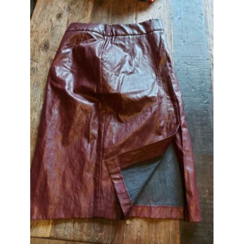 Le Pep wijnrode pencil skirt maat s