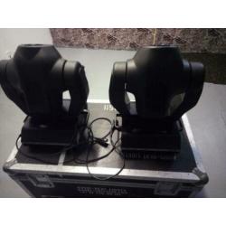 6x Moving Heads Future Light MH-660 strobo + flight case