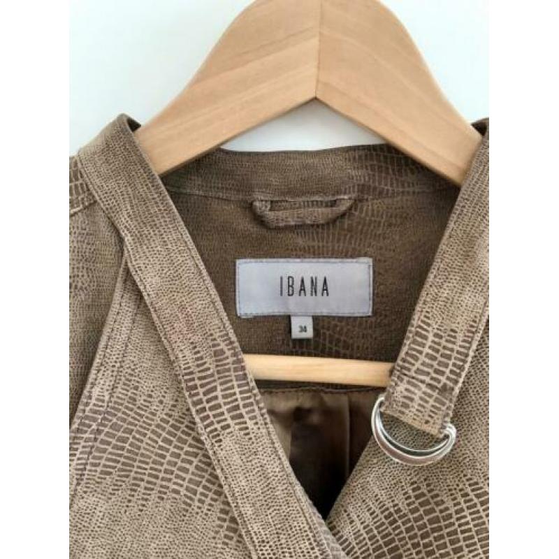 Ibana leren jasje maat 34/36