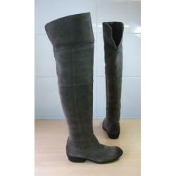 EDC suede grijze overkenne laarzen knielaarzen mt 37 ZGAN