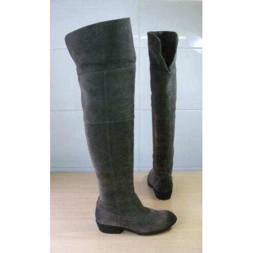 EDC suede grijze overkenne laarzen knielaarzen mt 37 ZGAN