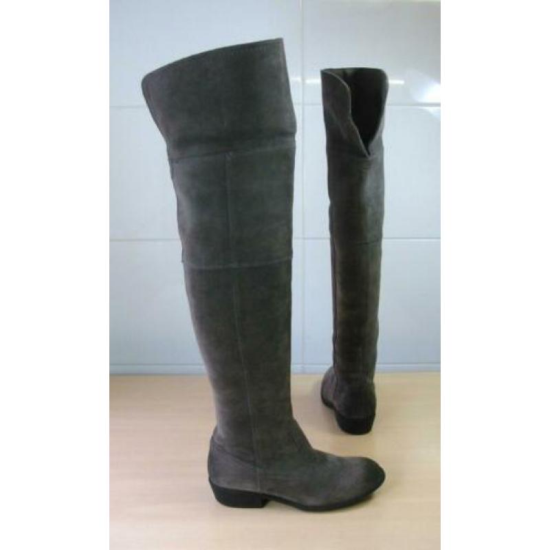 EDC suede grijze overkenne laarzen knielaarzen mt 37 ZGAN