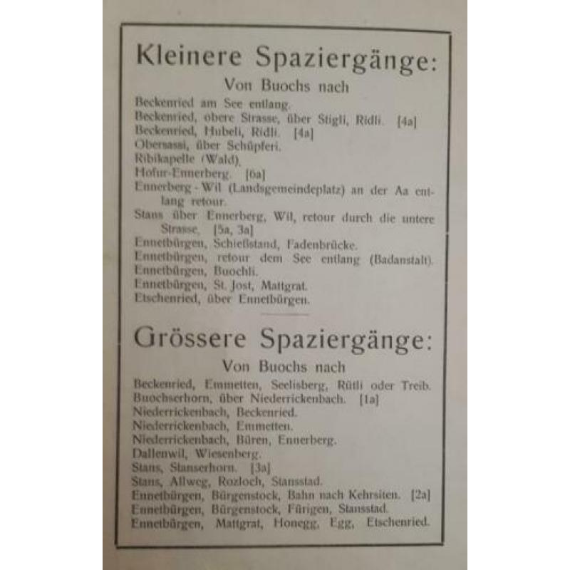 Zwitserland excursie kaart met enkele routes