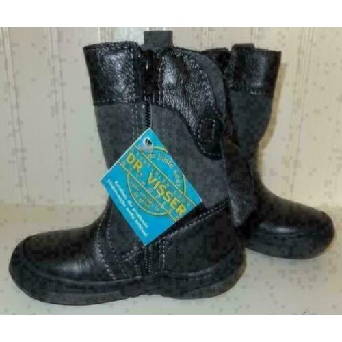 DR VISSER grijs leer/suede laarsje mt 21