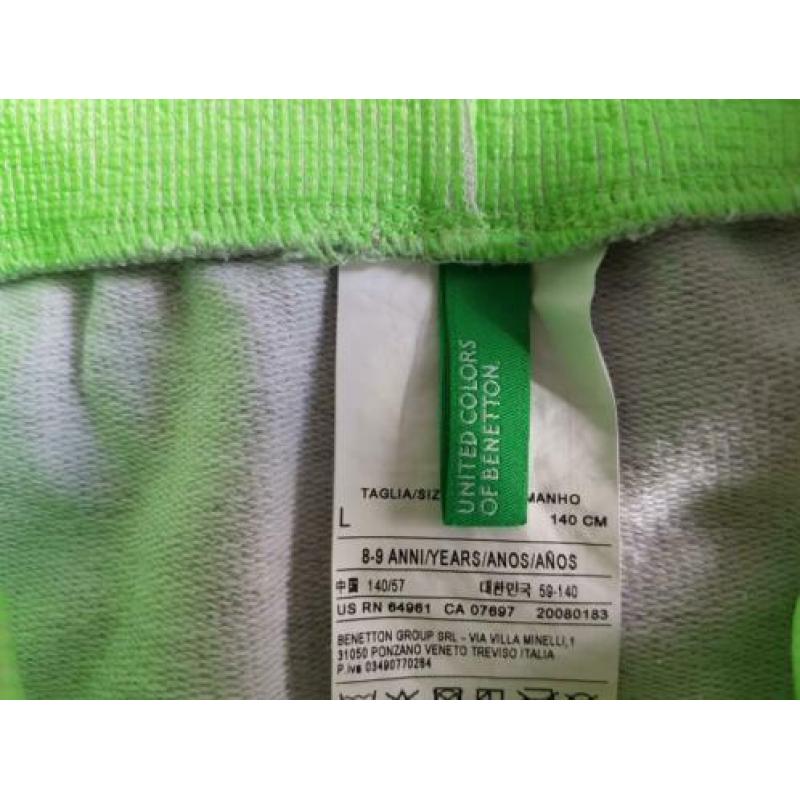 NIEUW BENETTON Grijs groen rokje, mt 140