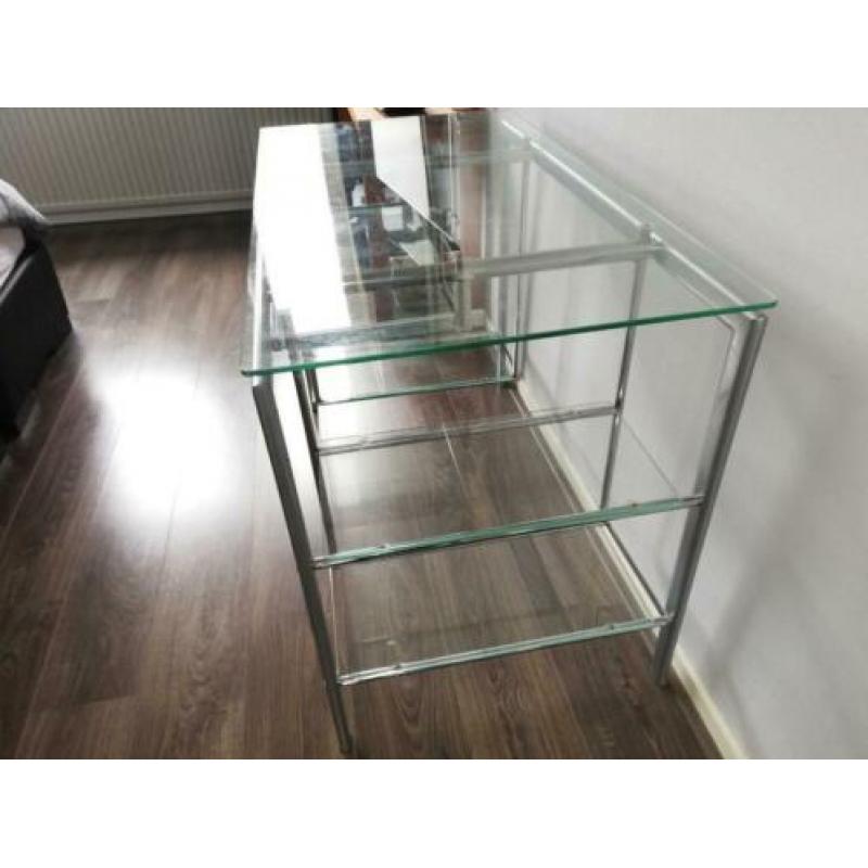 glazen computer bureau desk