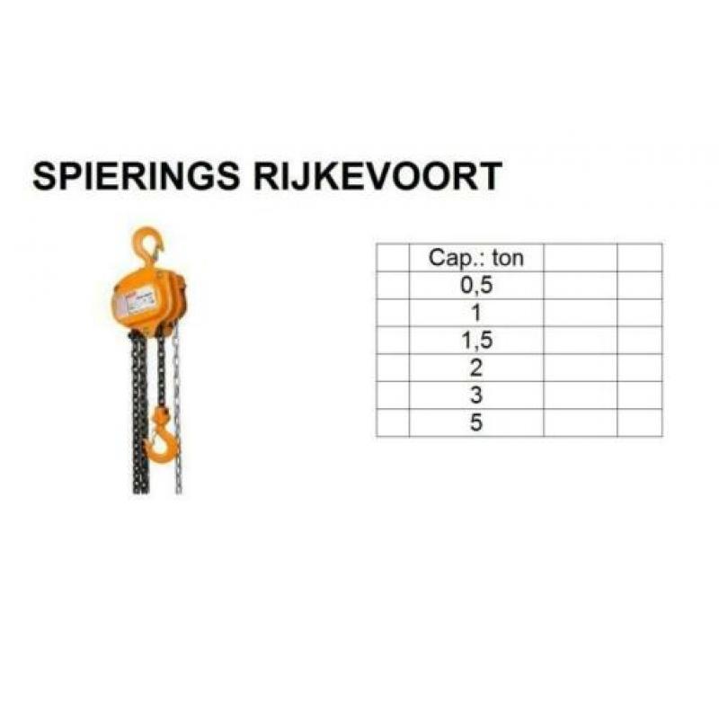 Kettingtakel 3 ton chain hoist Spierings Rijkevoort