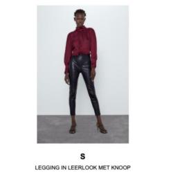 Legging leerlook Zara mt 36