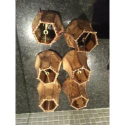Houten antieke kroonluchter