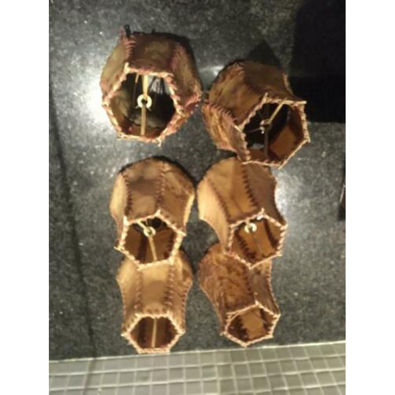 Houten antieke kroonluchter