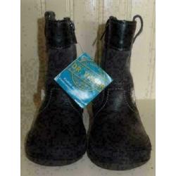 DR VISSER grijs leer/suede laarsje mt 21