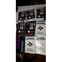 SNES handleidingen mini posters en Nintendo points