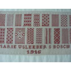 Antieke STOPLAP dd 1916 ingelijst 38 x 24 cm