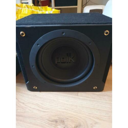 Polk (auto) subwoofer 600 watt met bekabeling