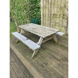 picknick tafel / tafelkleden / parasol-voet