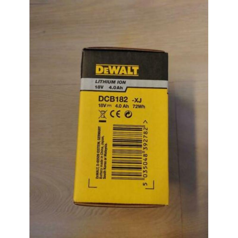 DeWALT DCB182-XJ accu (18 volt, 4.0 AH) vanaf 35,00 incl btw