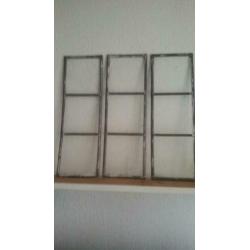 3 Glas in lood raampjes prijs p st